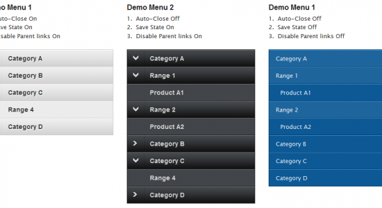 JQuery Accordion Menu Widget