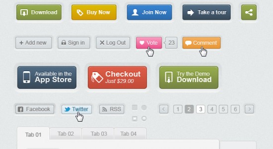 Бесплатные PSD и HTML исходники разных элементов веб — дизайна
