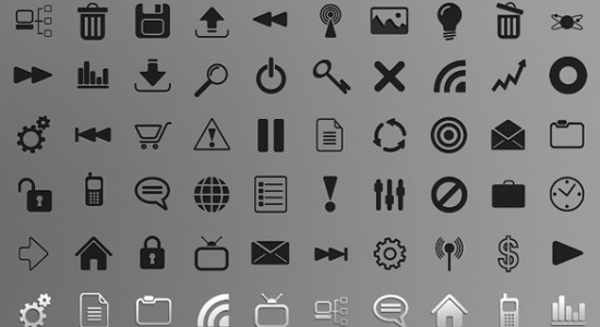 500+ монохромных иконок для Вашего сайта