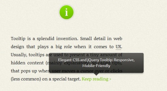 Бесплатная подборка всплывающих подсказок с использованием JQuery и CSS3