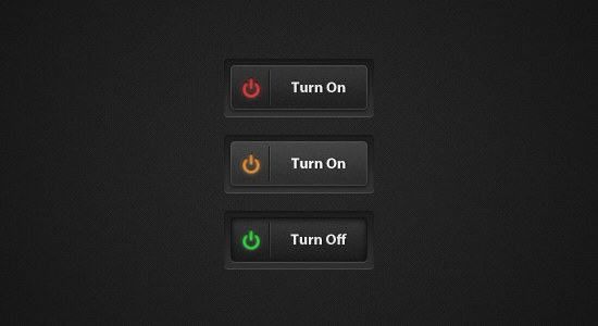 Кнопки включить и выключить