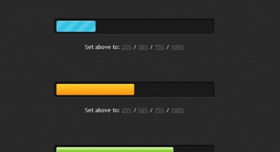 Стильный прогресс бар с использованием CSS3