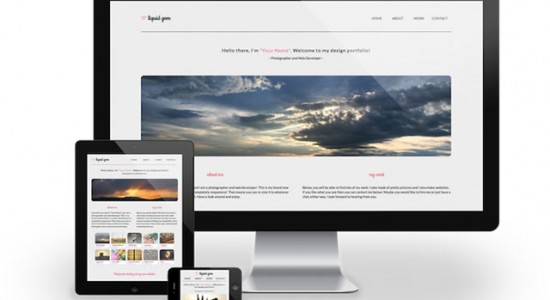 HTML и CSS шаблон с адаптивным дизайном - liquid gem