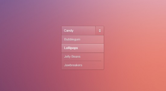 Не большое но очень красивое выпадающее меню