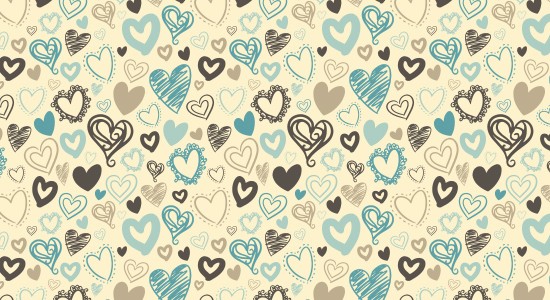 Красивый паттерн с сердцами