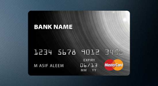 Тёмная и очень стильная кредитная карточка